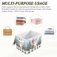 thumbnail image 7 of Large Collapsible Storage Box Flip Lid Fabric Decorative Organizer Container Basket with Handles 16.5×12.6×11.8in Cute and Brown Happy Cat, 7 of 7