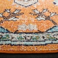 thumbnail image 4 of SAFAVIEH Madison Dalia Oriental Area Rug, Orange/Teal, 6'7" x 6'7" Round, 4 of 12