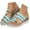 Blue, variant on Platform Sandals for Women Slip on Espadrille Bohemia Wedge Shoes Dressy Summer Slides Black 8.5