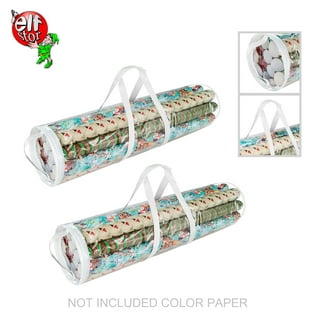Floleo Clearance Wrapping Paper Storage Bag Wrapping Paper Storage  Container Gift Wrap Organizer