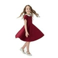 thumbnail image 1 of Robes pour Filles Enfants Légères Printemps Été Manches Courtes Robe Imprimée pour Tout-Petit & Fille, 1 of 8