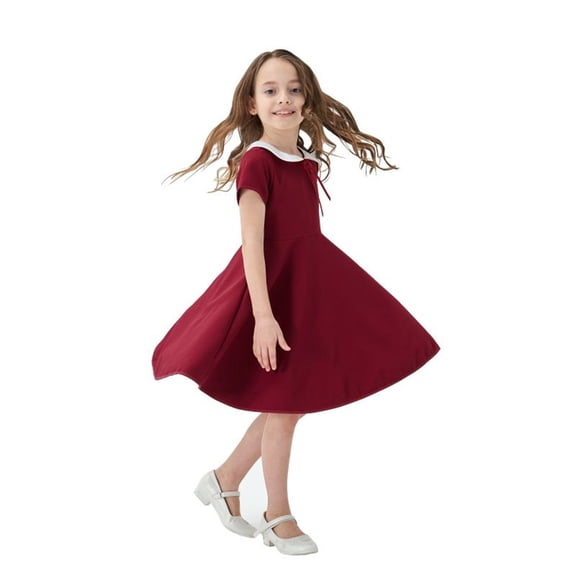 Vividxx Girls Dresses Kids Toddler Baby Girls Spring Summer Print Short Sleeve Princess Dress Fashion Clothes For Kids