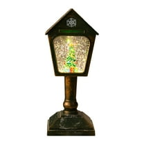 Musical Box Lighting Decoration Xmas Ornament Glittering Mailbox Shape for Childrens Tabletop Party Decor