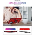 thumbnail image 3 of Grade Drop Impact for Oneplus Nord N200 5G Case Oneplus Nord N200 5G Case 360 Metal Rotating Ring Kickstand Holder  Heavy Duty Shockproof Case for Oneplus Nord N200 5G Phone Case (Red), 3 of 9