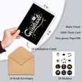 thumbnail image 5 of Graduation Cards Pack – Grad Cards Bulk with Envelopes, Black Gold for College High School(6 Cards with envelopes), 5 of 13