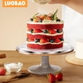 thumbnail image 7 of 12 Inch Round Aluminum Revolving Cake Decorating Stand,35 pcs Cake Turntable Kit Supplies, Rotating Cake Stand,for Cake,Pastries and Cake Decorations, 7 of 7