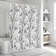 thumbnail image 6 of Natural Trees Branches Shower Curtain, Waterproof Shower Curtains for Bathroom, Colored Birds Vintage Rustic Washable Fabric Bathtub Curtain Set Bath Decor with 12 Hooks Extra Long 72"x96", 6 of 8