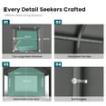 thumbnail image 6 of All-Season 13' x 20' Heavy Duty Portable Outdoor Garage Carport with Mesh Windows,Grey, 6 of 9