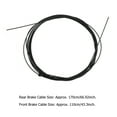 thumbnail image 3 of SHISUYAN 2Pcs Bike Brake Cable Front Rear Brake Cable Brake Wire Core Bike Part, 3 of 9