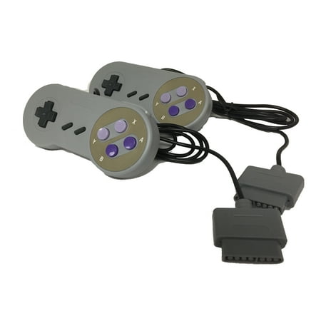 W4W Compatible Super Nintendo SNES Remote Control – 7 Pin Connector – Pack of Two Conrollers (2 Pack)