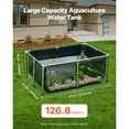 thumbnail image 2 of KFFKFF Étang à Poissons en Toile, 126.8 Gal Étang à Poissons hors Sol, Réservoir Koi en PVC avec Panneau de Visualisation Transparent, Réservoir Rectangulaire de Poissons Rouges avec Cadre en Acier Inoxydable et Valve de Vidange, 2 of 9