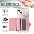 thumbnail image 3 of GSFY Case for iPhone 13 Mini with Credit Card Holder, Wallet Multi-Color Full Body Protective Shockproof Bumper Rugged Cell Phone Cover for iPhone 13 Mini 5.4 inch, Gold Marbel, 3 of 6