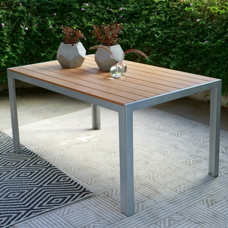 C Coast Southwick Outdoor Aluminum Faux Wood Patio Dining Table C Coast Southwick Outdoor Aluminum Faux Wood Patio Dining Table