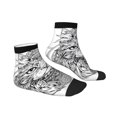 thumbnail image 6 of Salouo Intricate Cat Mandala Pattern Unisex Middle Tube Socks,Middle-Finger Knee High Socks Over The Calf Tube Stocking Crew Stockings for Women and Men Tube Socks, 6 of 8