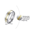 thumbnail image 2 of Couple Rings For Women Men Stainless Steel Simple Wedding Bands Matte Surface, 2 of 9
