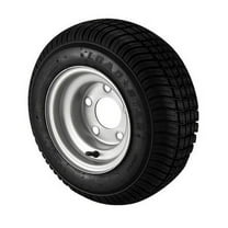 16.5X6.50-8 Kenda Loadstar Trailer Tire LRC on 5 Bolt Silver Wheel