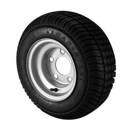 16.5X6.50-8 Kenda Loadstar Trailer Tire LRC on 5 Bolt Silver Wheel
