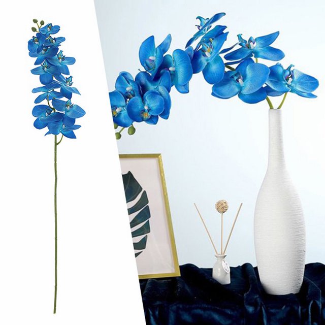 ¡Ofertas especiales! 10 flores artificiales de Phalaenopsis de imitación, arreglos florales para bodas, orquídeas de alta calidad, decoración de bodas, flores de seda, 2 flores de imitación.
