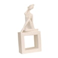 thumbnail image 3 of Estatua de niña, decoración del hogar, recuerdos, personaje, estética, creativa, moderna, figura Blanco, 3 of 9