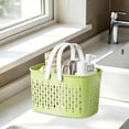 thumbnail image 4 of Hovilon Bath Storage Basket, Portable Plastic Shower Caddy with Handle & Drainage Holes, Waterproof Quick-Dry Toiletries Organizer for Bathroom Dorm Gym, Holds Shampoo Shower Gel Towels, Green, 4 of 6