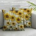 thumbnail image 3 of Autua Sunflowers Graphic Decorative Cushion Throw Pillow Cover - Short Plush Home Decor for Couch, Living Room, Bed, Sofa - 1PC 12x12in, 3 of 5