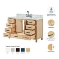 thumbnail image 3 of Ariel Cambridge 55 Inch Single Oval Sink Bathroom Vanity With Italian Carrara Marble Countertop 1.5 Inch Edge In Oak, 3 of 10