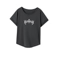 thumbnail image 3 of Camiseta de verano para mujer, ajuste regular, cuello redondo, para uso diario, vacaciones, oficina L, 3 of 7