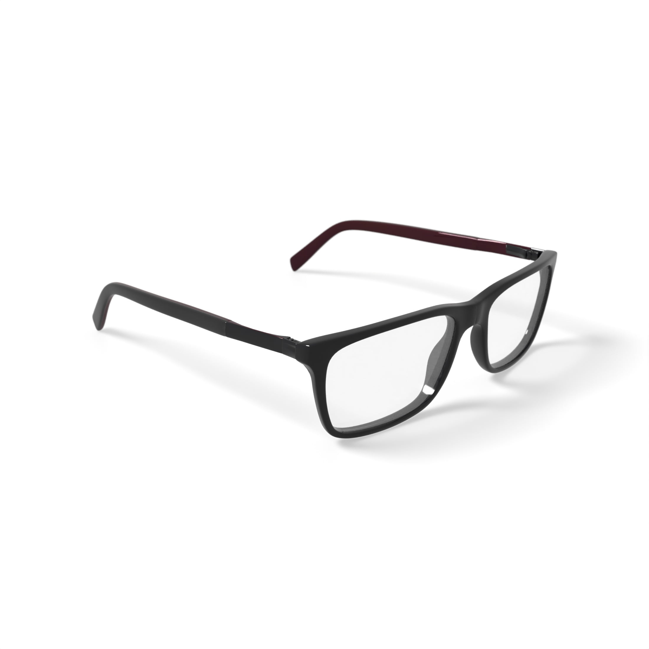 Phat Farm Men's HV704 Rectangular Prescription Eyeglasses with Case, Black/Red