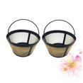 thumbnail image 3 of DEEPCRAFF 2Pack Permanent Gold Coffee Filter with Filtration Function for Coffee Makers in Bucket Shape, 3 of 8