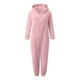 thumbnail image 4 of Vetsdori Fleece Pajamas Sets for Women Plus Size Nightwear 2 Pieces Long Sleeved Tops and Pants , Home Womens Pajamas, 4 of 5
