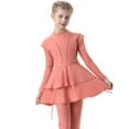 thumbnail image 5 of IBTOM CASTLE Kids Girls Burkini Swimsuits Toddler Modest Muslim Swimwear Long Sleeve Full Cover Swim Top Pants Hijab 3PCS Bathing Suit Rash Guard 3-4 Years Coral Pink, 5 of 8