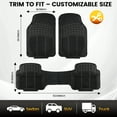 thumbnail image 6 of 3-Piece All Weather Solid Rubber Trimmable Front and Rear Universal Car Van Truck Floor Mats Set, 6 of 7