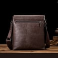 thumbnail image 2 of Bolso de hombre Bolso de cuero Bolso de hombro Bolso de negocios de cuero suave para hombre Mochila informal Bolso cruzado Bolso de hombro vertical, 2 of 4