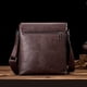 thumbnail image 4 of Bolso de hombre Bolso de cuero Bolso de hombro Bolso de negocios de cuero suave para hombre Mochila informal Bolso cruzado Bolso de hombro vertical, 4 of 4