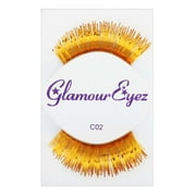 Glamour Eyez Gold Tinsel Lashes Fake Eyelashes Adult Make Up
