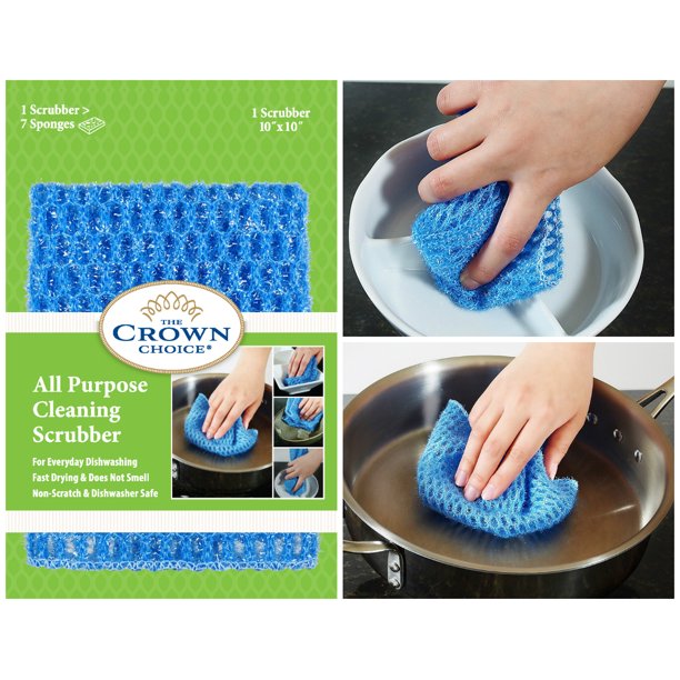 The Crown Choice All Purpose Cleaning Scrubber Dish Cloth No More