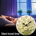 thumbnail image 5 of VOCOO 10" Wooden Daisy Faux 3D Wall Clock, Silent Non-Ticking Quartz Movement, Rustic Farmhouse Decorative Clock for Living Room Bedroom Kitchen Office, Easy to Install, Battery Operated, 5 of 10
