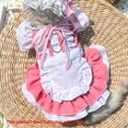 thumbnail image 4 of 1 Uds. Traje de sirvienta para padres e hijos Gato perro suministros de ropa de primavera y verano puede colgar falda para perro que camina con tracción, 4 of 6
