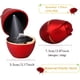 thumbnail image 5 of Caja para anillos de compromiso con forma de rosa, caja LED para anillos, joyero para anillos de boda rojos, caja para anillos de boda para propuesta de matrimonio, 5 of 5