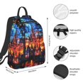 thumbnail image 2 of Balery Magical Stained Glass Castle Mochila Ligera para Hombres y Mujeres – Resistente y Impermeable, Ideal para la Escuela, el Trabajo, los Viajes y el Uso Diario, 2 of 7