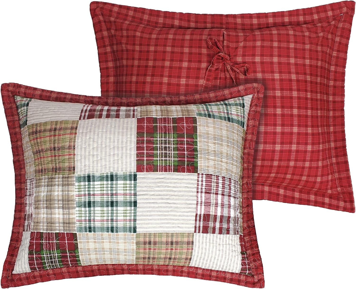 Greenland Home Fashions Oxford Cotton Quilt Set, Reversibe