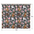 thumbnail image 5 of Cute Boxer Dog and Flowers Florals Shower Curtain 84"x72" ,Bathroom Decorative Shower Curtains Set with 12 Hooks,Modern Waterproof Washable Shower Curtain, 5 of 6