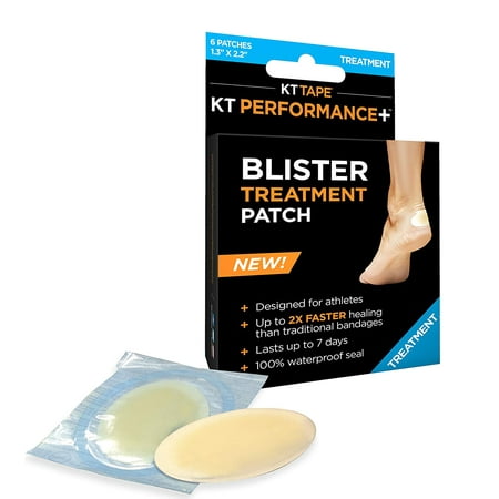 Performance+ Blister Treatment Patch, Waterproof Hydrocolloid Bandage, 2x Faster Healing than Bandages, ATHLETE PERFORMANCE-FOCUSED – Designed specifically to.., By KT (Best Treatment For Water Blisters)