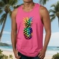 thumbnail image 2 of Taqqpue Mens Summer Beach Plus Size Tank Tops Casual Crew Neck Workout Gym Sleeveless Shirts Quick Dry Palm Tree Vintage Style T-Shirt, 2 of 5