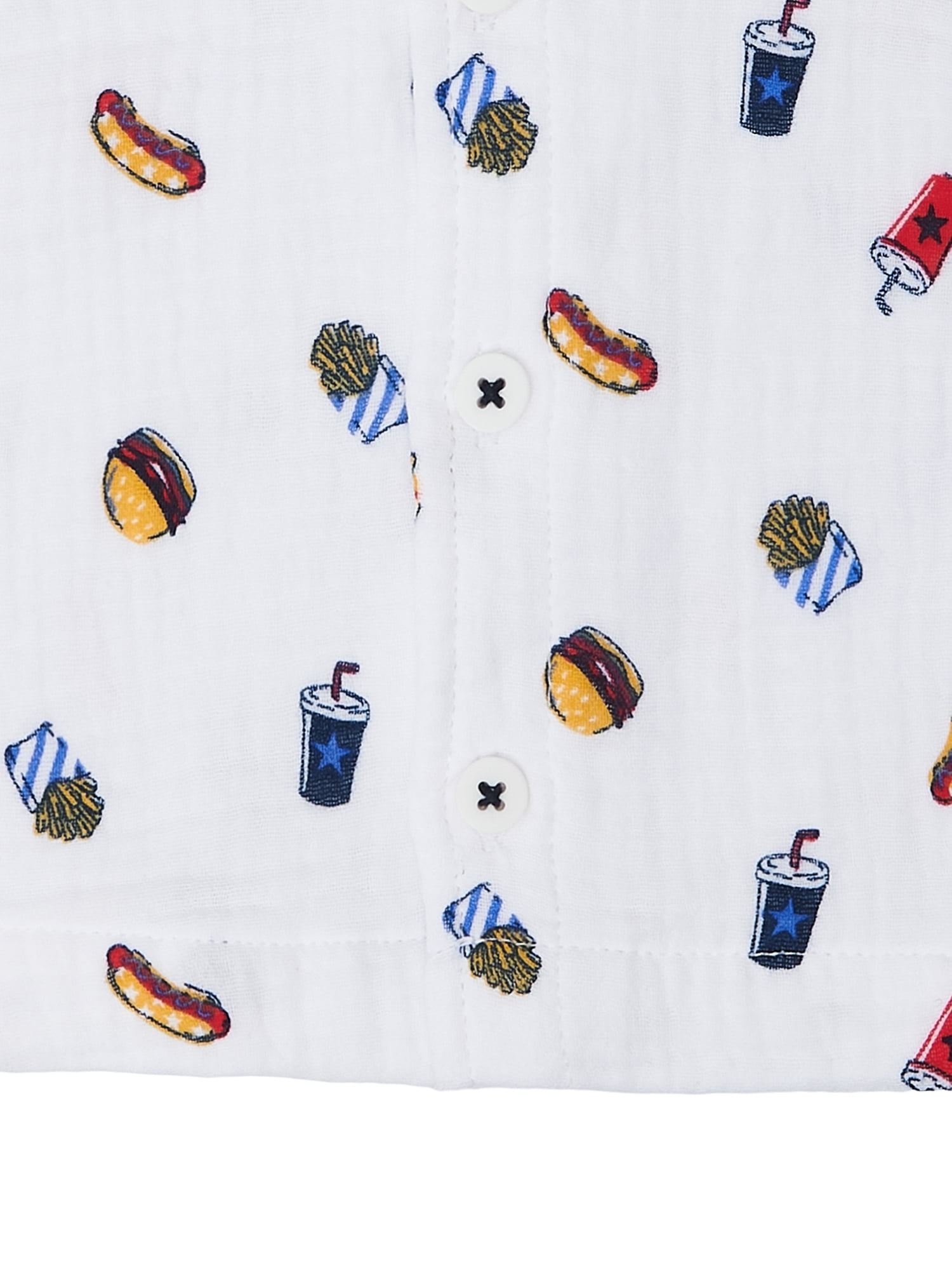 Way to Celebrate Baby and Toddler Boy Americana Shirt and Short Set, Sizes 0-3M-5T