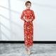 thumbnail image 2 of Vestido de novia de otoño e invierno cheongsam para el Festival de Primavera, vestido festivo para banquete de bodas joven y feliz, 2 of 4