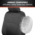 thumbnail image 5 of BDK carXS Turismo Car Seat Covers Full Set, Black Two-Tone Front Seat Covers with Split Rear Bench Back Seat Cover, Automotive Seat Covers for Trucks SUV Van Auto, 5 of 8