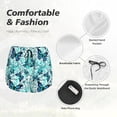 thumbnail image 5 of Disketp Blue Floral with Butterflies Print Women's Shorts Workout Shorts for Athletic Gym Running Shorts with Phone Pockets Medium, 5 of 8