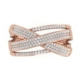 thumbnail image 3 of 0.52 Carat Diamond Bypass Wedding Band Ring in 10K Rose Gold (Ring Size 7.75), 3 of 6