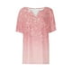 thumbnail image 3 of Blusas de Manga Corta para las Mujeres Impresas Cuello Redondo Casual Top, Blusa de Algodón de Imitación para el Hogar Y Diario, 3 of 5